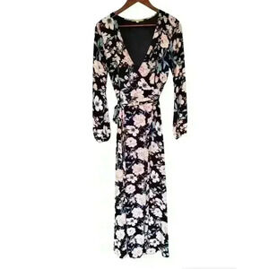 Gianni Bini Floral Print Wrap Maxi Dress